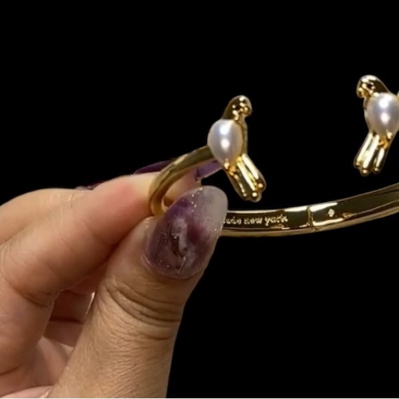 Kate Spade Spring Scene Bird‎ Cuff Bracelet NWT - Picture 7 of 7